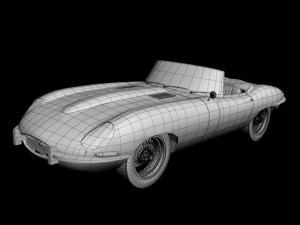 jaguar e type 3D Модель