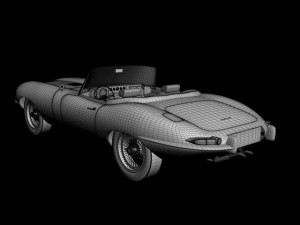 jaguar e type 3D Модель