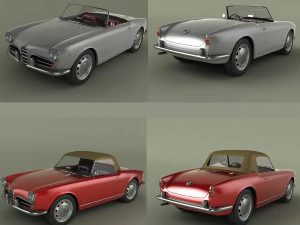 laba-laba alfa romeo giulietta 1959 Model 3D