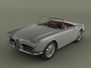 alfa romeo giulietta spider 1959 Model 3D