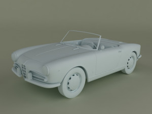 alfa romeo giulietta spider 1959 Model 3D
