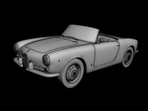 alfa romeo giulietta spider 1959 Model 3D