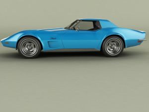 chevrolet corvette c3 convertible 73 Modèle 3D