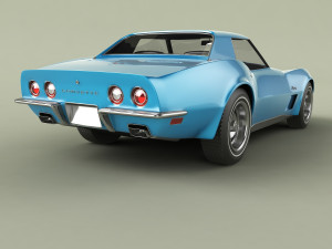 chevrolet corvette c3 convertible 73 Modèle 3D