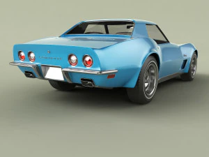 chevrolet corvette c3 convertible 73 3D Model