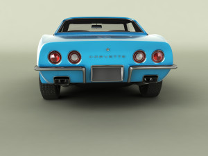 chevrolet corvette c3 convertible 73 Modèle 3D