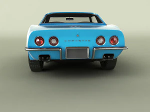 chevrolet corvette c3 convertible 73 3D Model