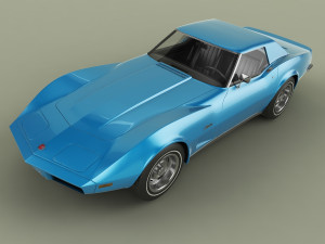 chevrolet corvette c3 convertible 73 Modèle 3D