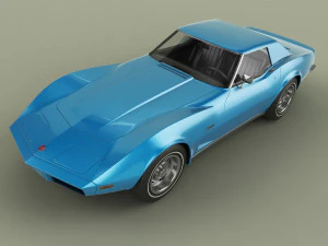chevrolet corvette c3 convertible 73 3D Model