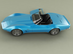chevrolet corvette c3 convertible 73 Modèle 3D