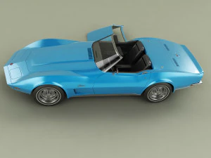 chevrolet corvette c3 convertible 73 3D Model