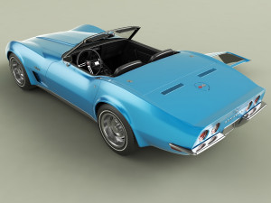 chevrolet corvette c3 convertible 73 Modèle 3D