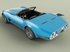 chevrolet corvette c3 convertible 73 3D Model