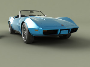 chevrolet corvette c3 convertible 73 Modèle 3D