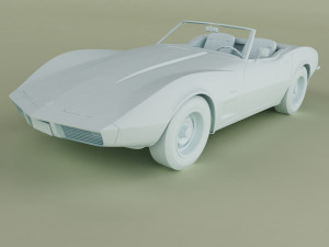 chevrolet corvette c3 convertible 73 Modèle 3D