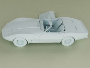 chevrolet corvette c3 convertible 73 Modèle 3D