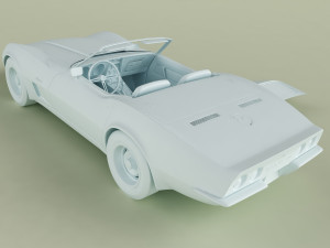 chevrolet corvette c3 convertible 73 Modèle 3D