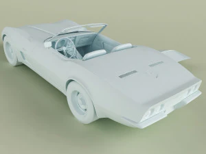chevrolet corvette c3 convertible 73 3D Model