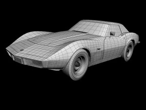 chevrolet corvette c3 convertible 73 3D Model