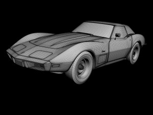 chevrolet corvette c3 convertible 73 Modèle 3D
