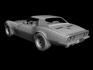 chevrolet corvette c3 convertible 73 Modèle 3D