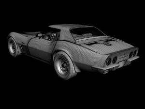 chevrolet corvette c3 convertible 73 Modèle 3D