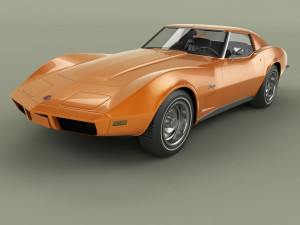 chevrolet corvette c3 coupe 1973 3D Model