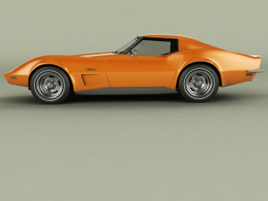 chevrolet corvette c3 coupe 1973 3D मॉडल