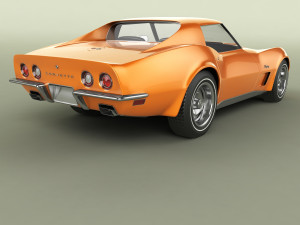 chevrolet corvette c3 coupe 1973 3D मॉडल
