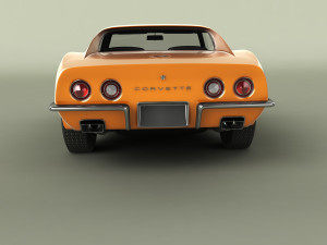 chevrolet corvette c3 coupe 1973 3D मॉडल