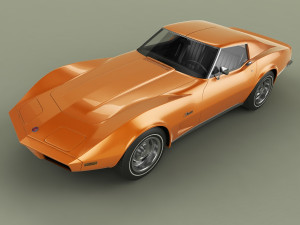 chevrolet corvette c3 coupe 1973 3D मॉडल