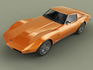 chevrolet corvette c3 coupe 1973 3D Model