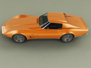 chevrolet corvette c3 coupe 1973 3D मॉडल