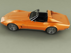 chevrolet corvette c3 coupe 1973 3D मॉडल