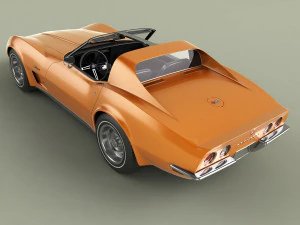 chevrolet corvette c3 coupe 1973 3D Model