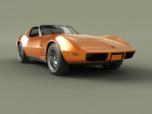 chevrolet corvette c3 coupe 1973 3D मॉडल