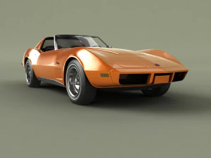 chevrolet corvette c3 coupe 1973 3D Model