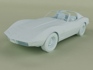 chevrolet corvette c3 coupe 1973 3D मॉडल