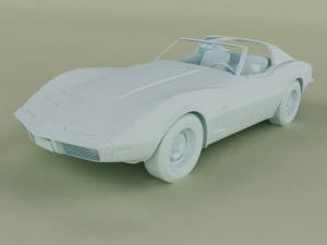 chevrolet corvette c3 coupe 1973 3D Model