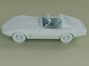 chevrolet corvette c3 coupe 1973 3D मॉडल