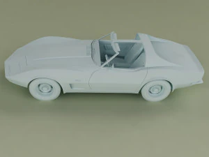 chevrolet corvette c3 coupe 1973 3D Model