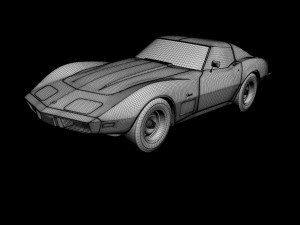 chevrolet corvette c3 coupe 1973 3D मॉडल
