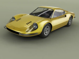 Дино Феррари 206gt прототип 1 3D Модель