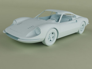 dino ferrari 206gt prototipo 1 3D Модель