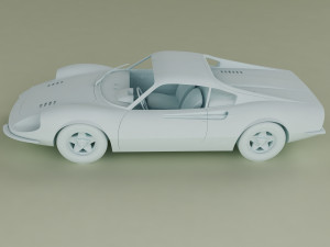 dino ferrari 206gt prototipo 1 3D Модель