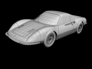 dino ferrari 206gt prototipo 1 3D Модель