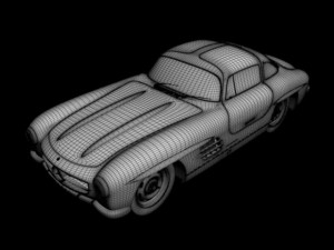 mercedesbenz 300sl  gullwing 3D Модель