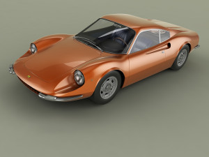 dino ferrari 206gt prototipo2 Model 3D