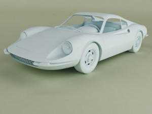 dino ferrari 206gt prototipo2 Model 3D