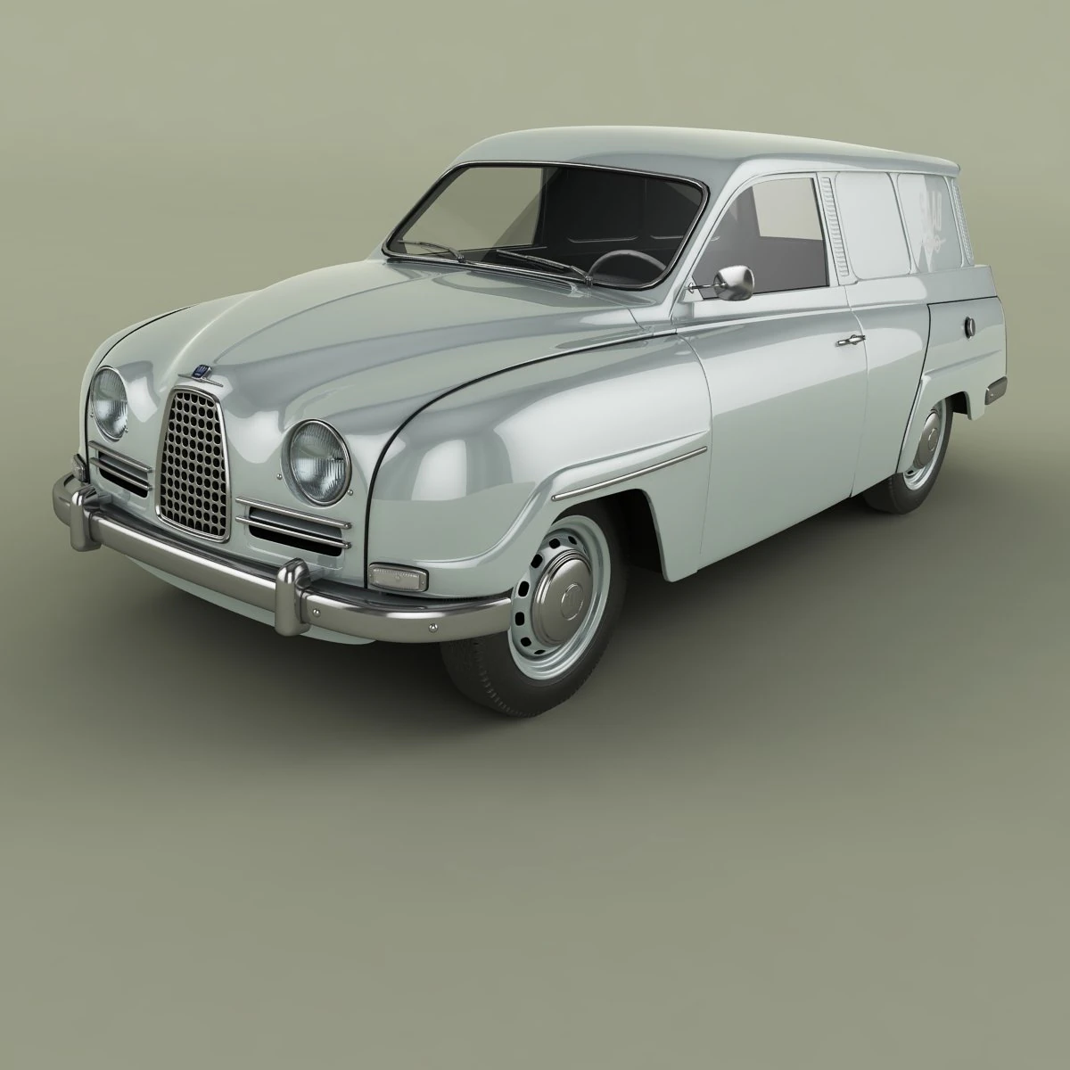 saab 95 van 3D Model .c4d .max .obj .3ds .fbx .stl .blend 